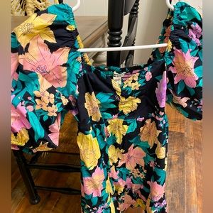 Billabong floral puff dress